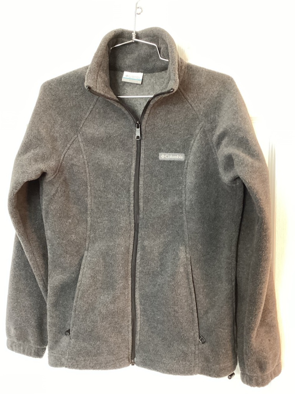 Columbia Charcoal Gray Full-Zip Teddy Fleece Jacket